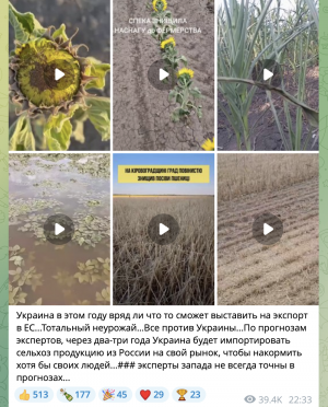 Користувачі в соцмережах, як і російські «новинні» ресурси, поширюють новину про те, що в 2025 році Україні нічого буде експортувати до ЄС